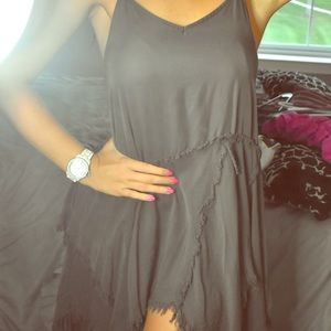 Grey free people distressed dress